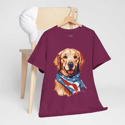 Patriotic Golden Retriever Unisex T-Shirt