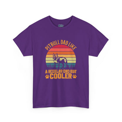 Pitbull Dad Like A Regular Dad But Cooler T-Shirt | Best Gift For Dog Father