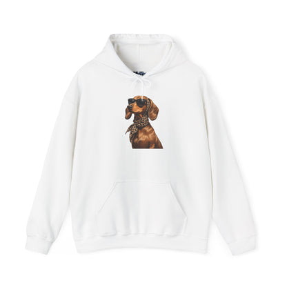 Cool Dachshund Dog Sunglasses Unisex Hoodie |  Dog Lover Gift, Pet-Themed Fashion
