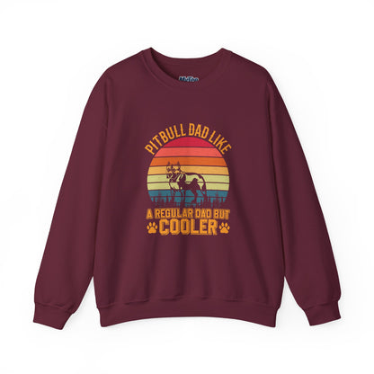 Pitbull Dad Like A Regular Dad But Cooler Sweatshirt