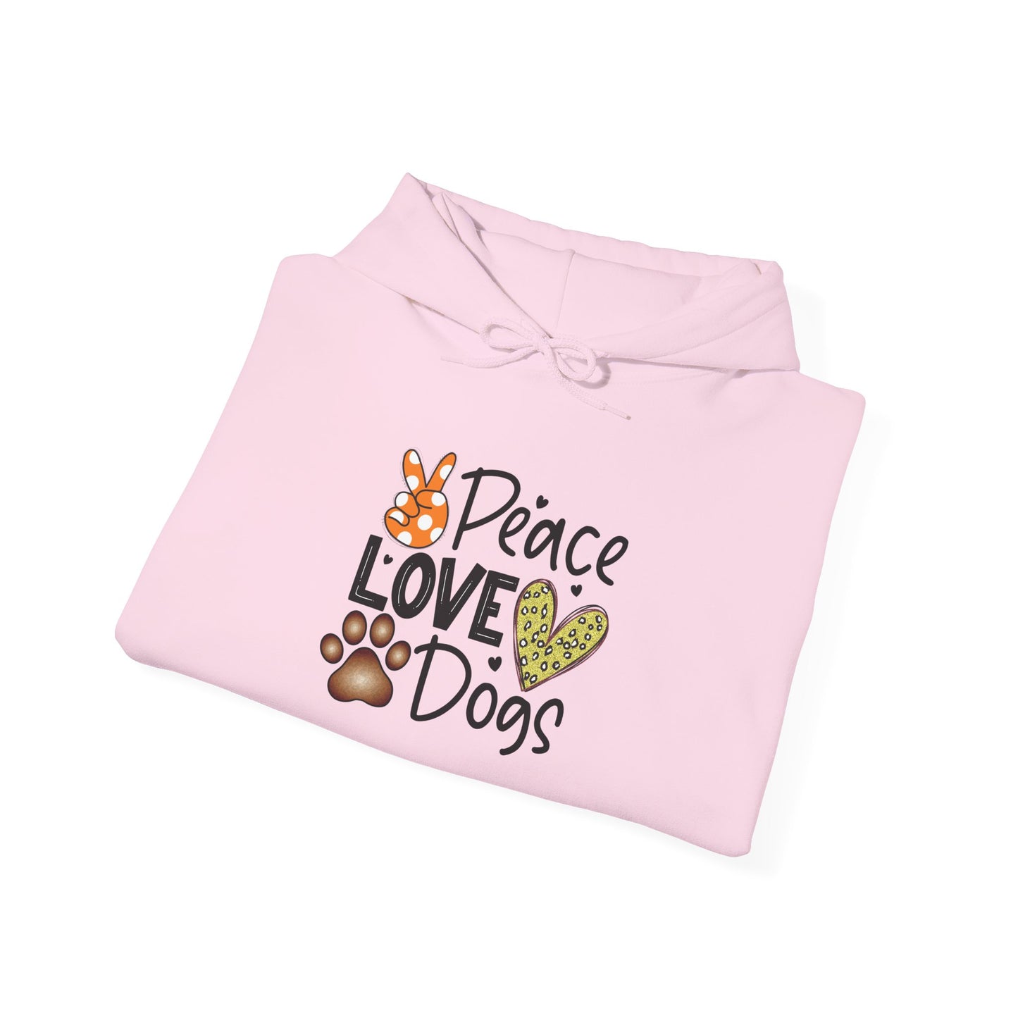 Peace Love Dogs Hoodie - Animal Enthusiasts, Casual Wear, Everyday Comfort