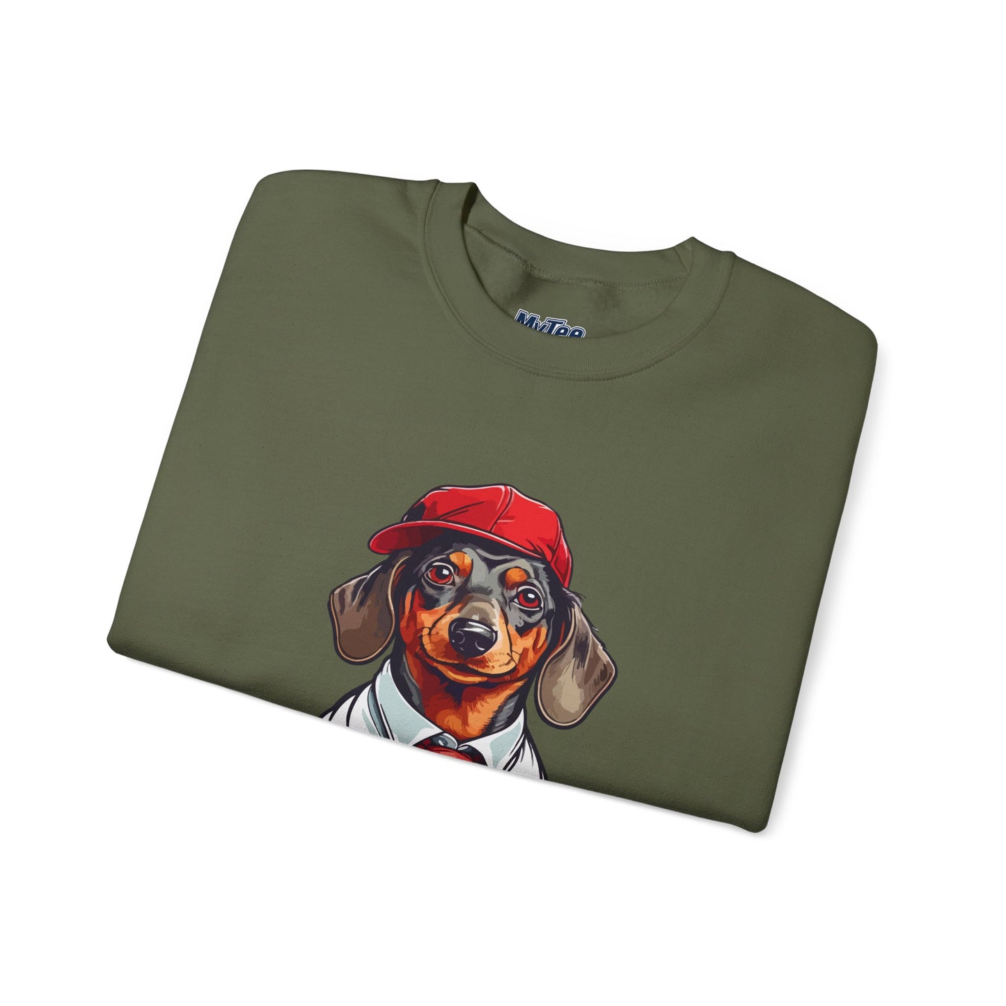Dachshund Red Tie Unisex Sweatshirt – Chic Comfort for Dog Lovers