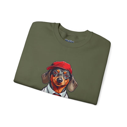 Dachshund Red Tie Unisex Sweatshirt – Chic Comfort for Dog Lovers