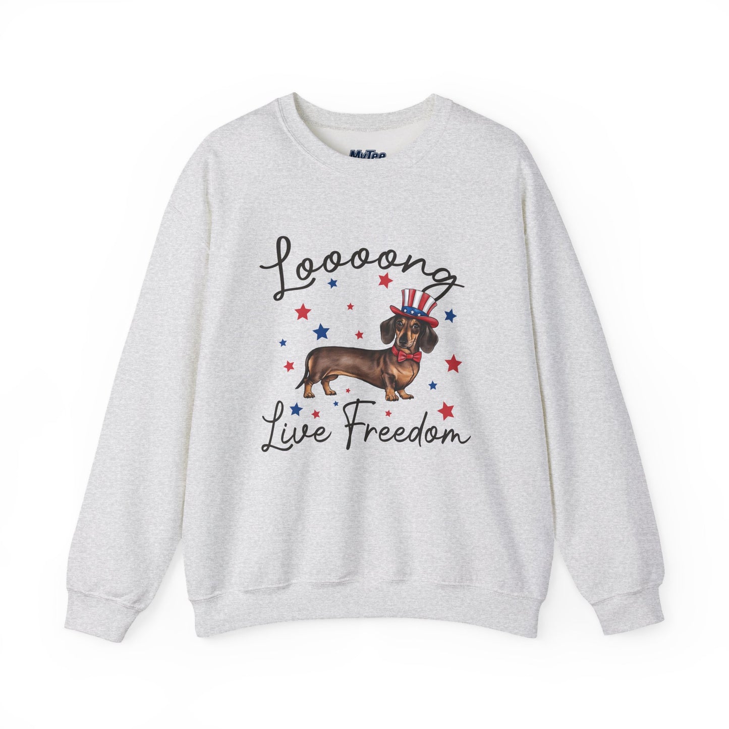 Patriotic Dachshund Loooong Live Freedom Unisex Sweatshirt