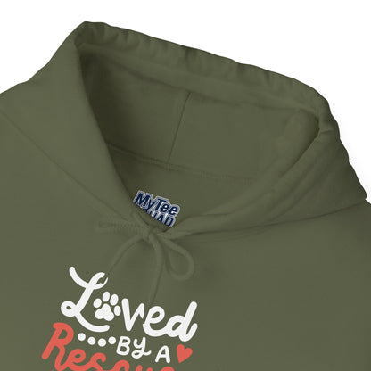 Loved By A Rescue Dog Hoodie | Pet Lover Gift, Fur Mom Hoodie, Pet Dad Apparel