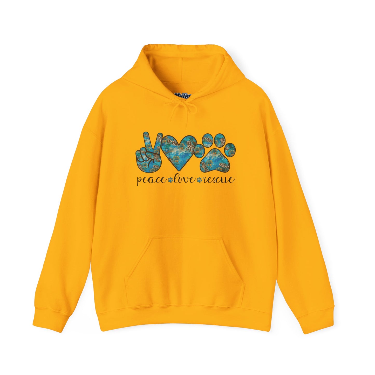 Peace Love Rescue Hoodie For Animal Rescuers