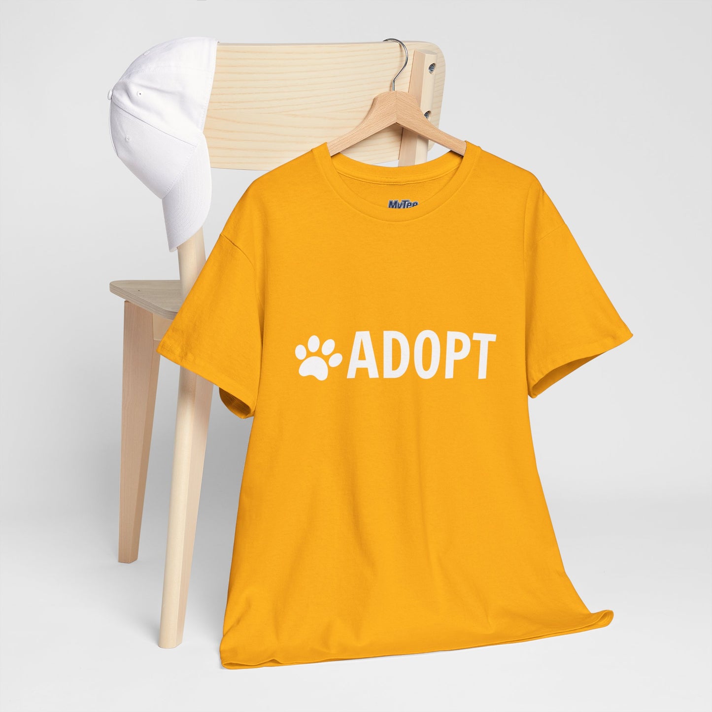 Adopt Unisex Heavy Cotton Tee | Perfect for Animal Lovers, Pet Adoption Events