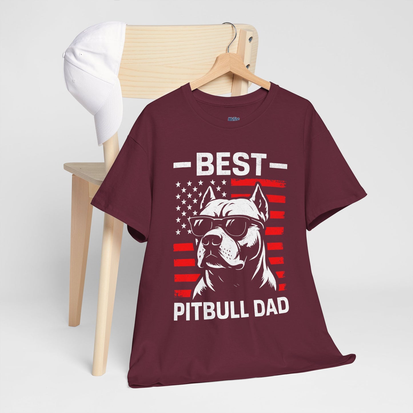 Best Pitbull Dad T-Shirt For Real Dog Father Only