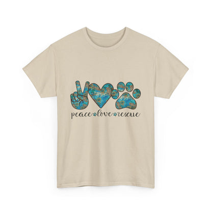 Peace Love Rescue T-Shirt | For Animal Rescuers