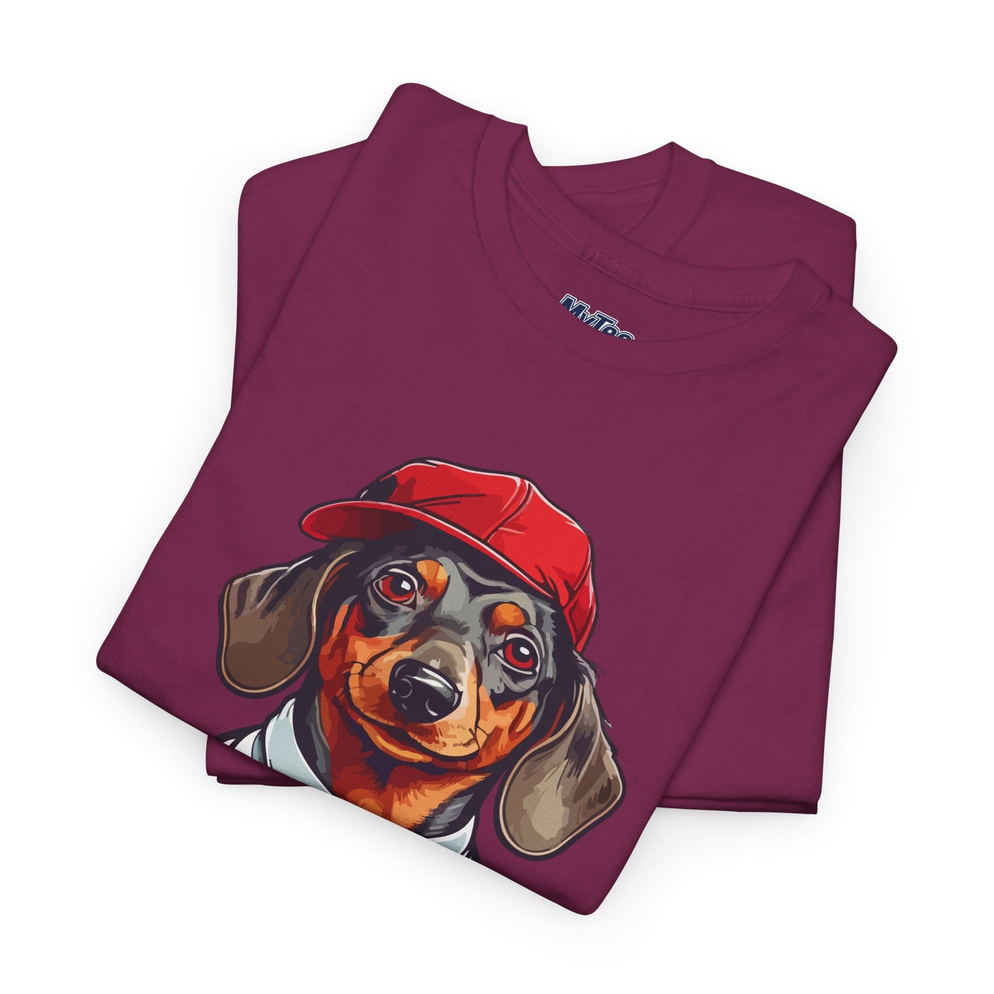 Dachshund Boss Unisex T-Shirt – Cool Pup in Cap & Tie