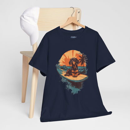 Dachshund Beach Vibes T-Shirt – Chill Summer Dog Style