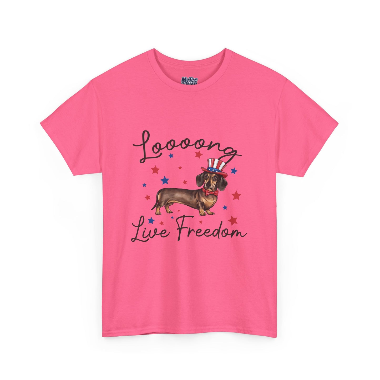 Patriotic Dachshund Loooong Live Freedom Unisex T-Shirt