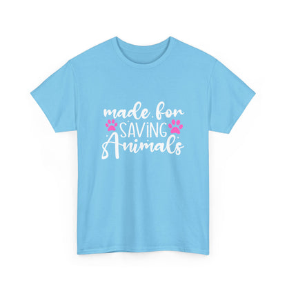 Made For Saving Animals Unisex Cotton T-Shirt | Dog Lover