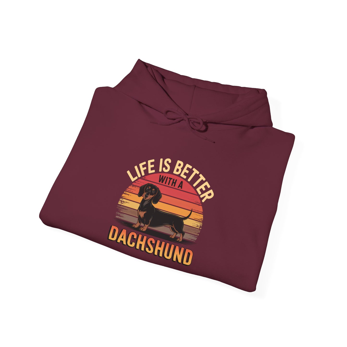Life Is Better With A Dachshund Unisex Hoodie – Dog Lover Retro Pullover