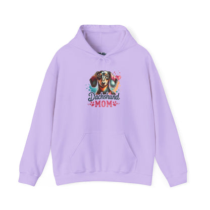 Funky Dachshund Mom Hoodie – Bright Graphic Dog Tee
