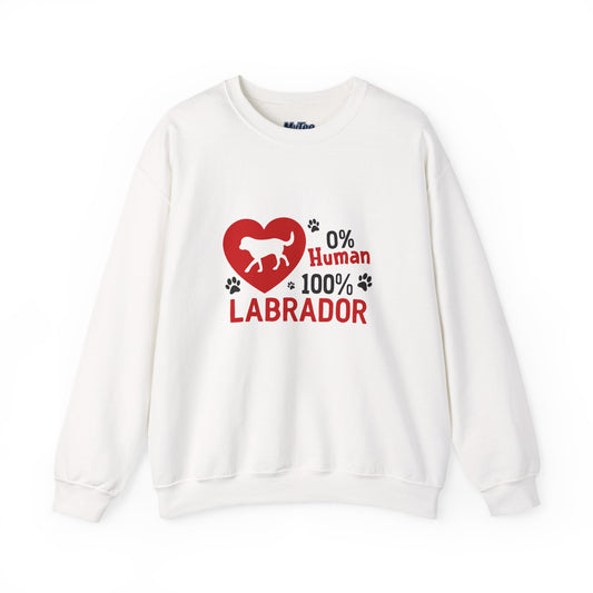 0% Human 100% Labrador Unisex Sweatshirt