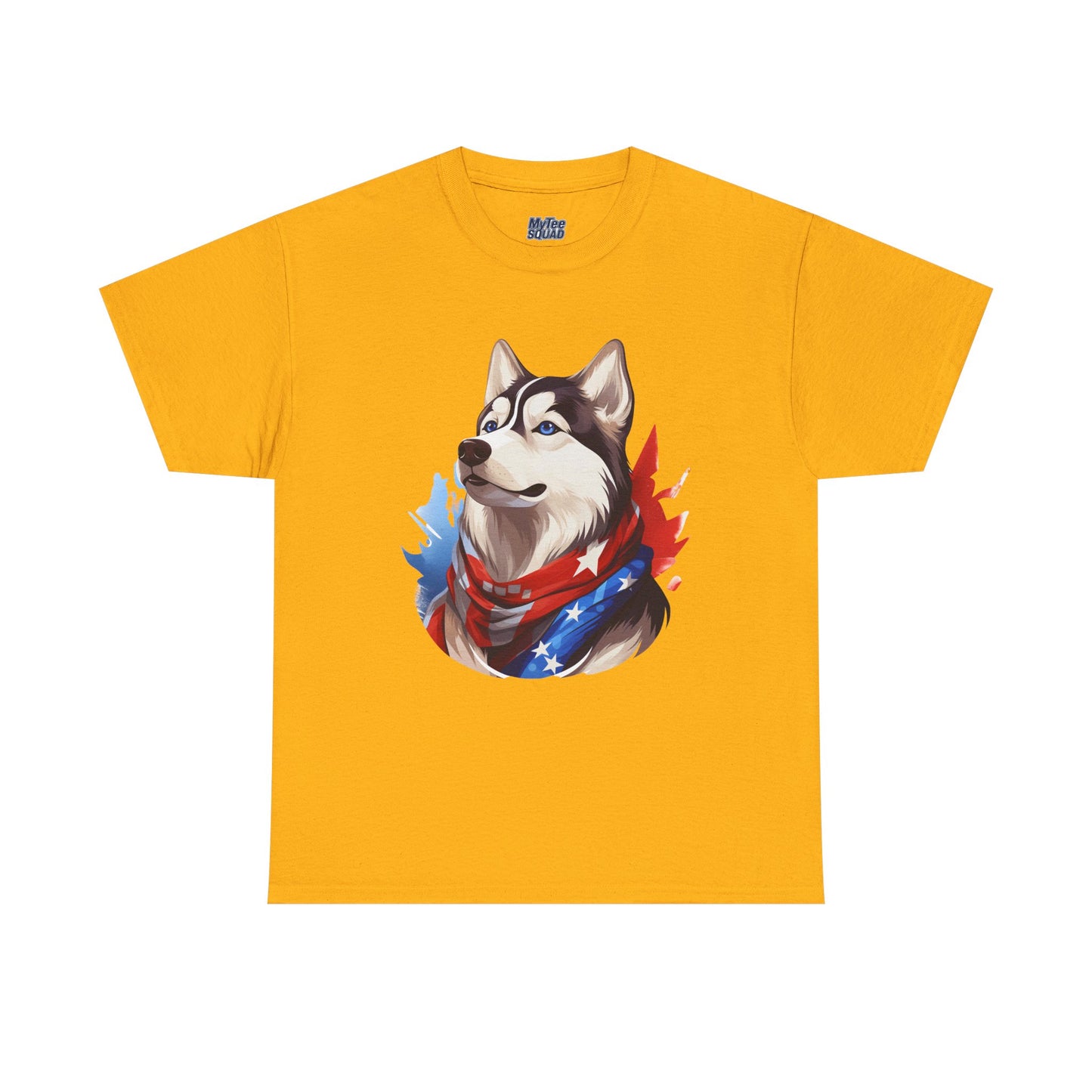 Patriotic Siberian Husky Unisex T-Shirt