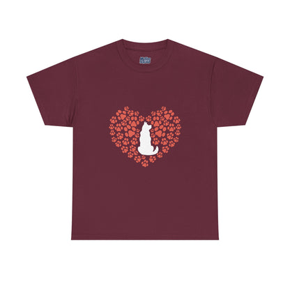 Dog Lover's Heart - Unisex Cotton Tee