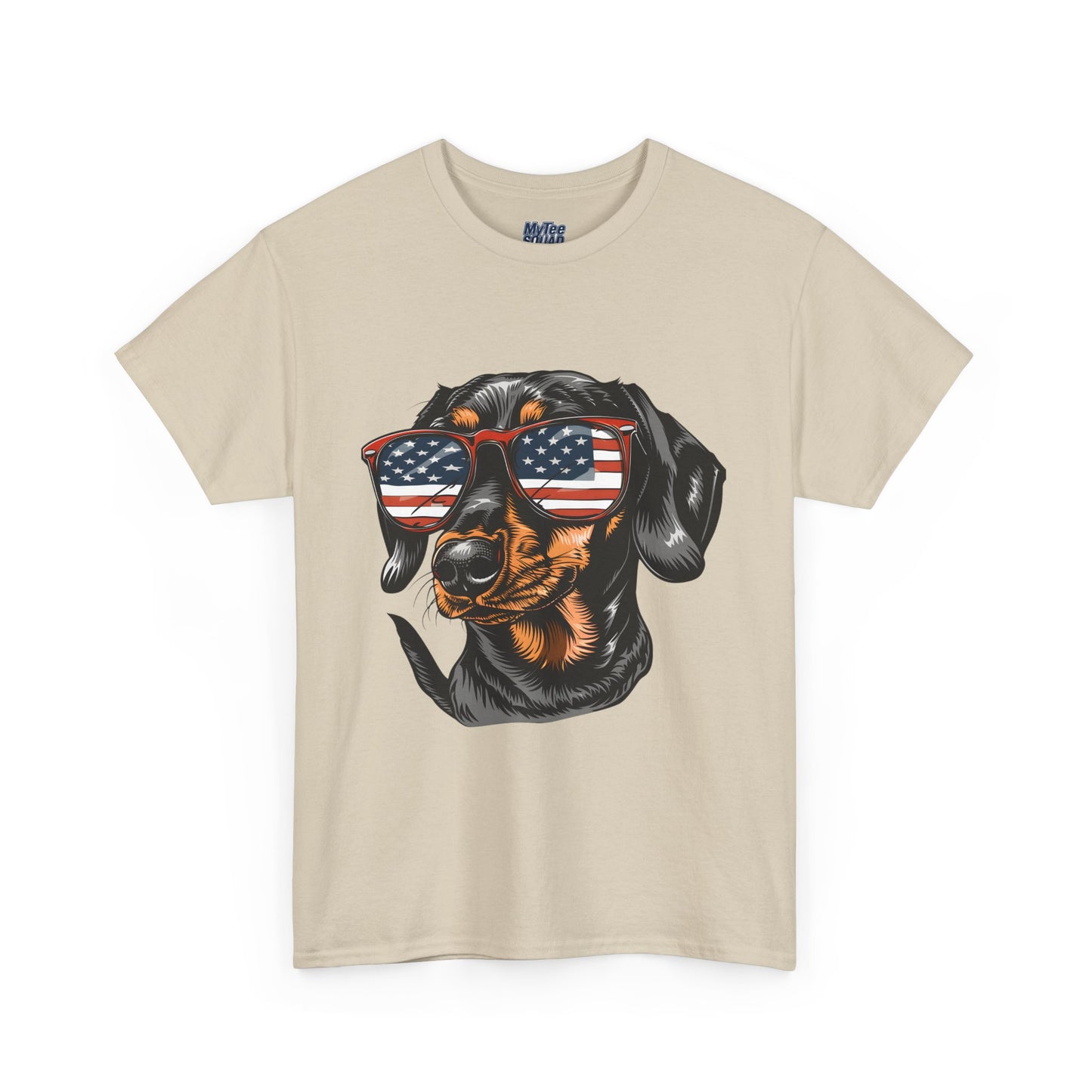 Patriotic Dachshund With Sunglasses Unisex T-Shirt
