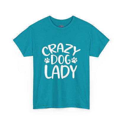 Crazy Dog Lady Heavy Cotton T-Shirt | Best Gift For Dog Mom