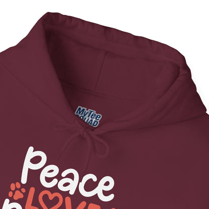 Peace, Love, Rescue Hoodie | Pet Adoption Awareness