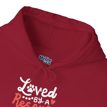 Loved By A Rescue Dog Hoodie | Pet Lover Gift, Fur Mom Hoodie, Pet Dad Apparel