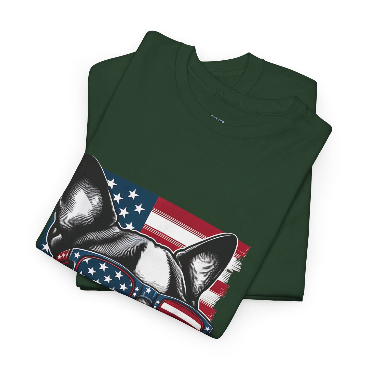 Patriotic Boston Terrier with Sunglasses Unisex T-Shirt