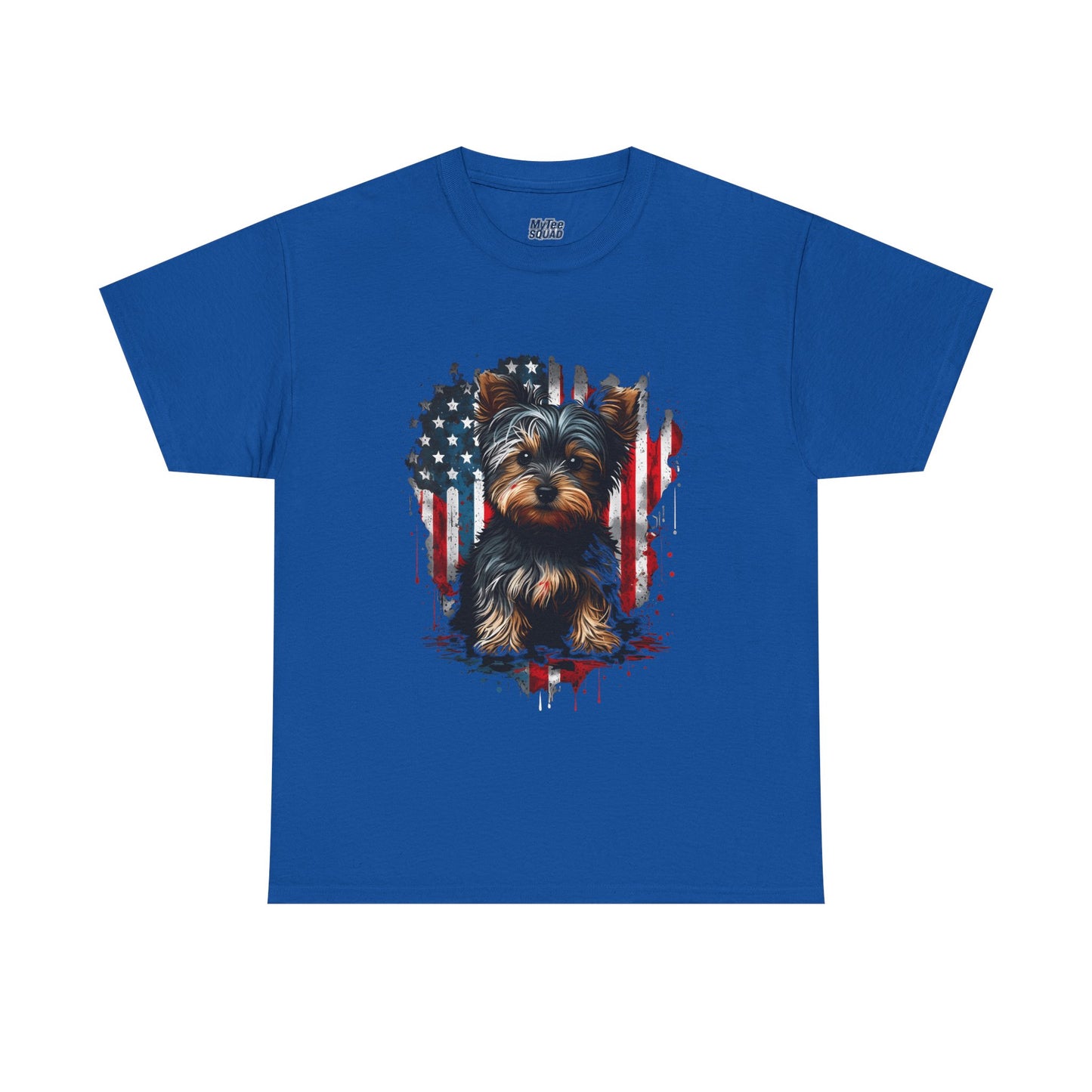 Patriotic American Yorkshire Terrier With sunglasses Unisex T-Shirt