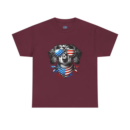 Patriotic Dachshund with Sunglasses Unisex T-Shirt