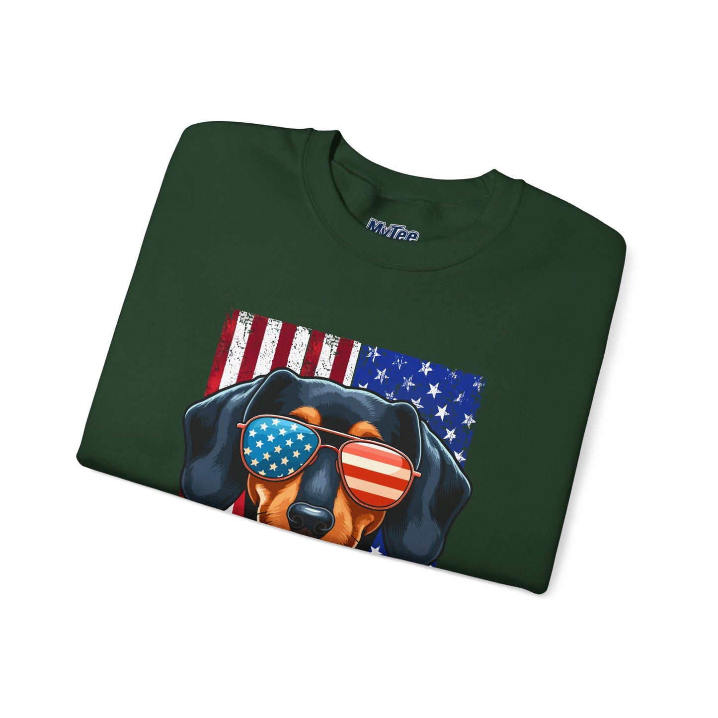 Patriotic Dachshund Flag Shades Unisex Sweatshirt