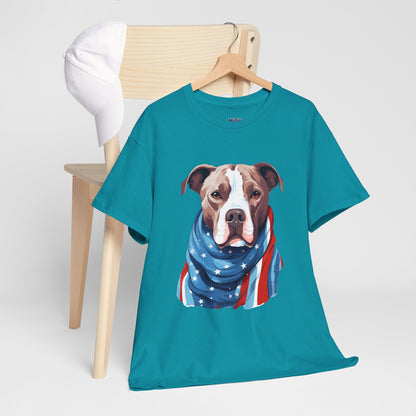 Patriotic American Staffordshire Terrier Unisex T-Shirt