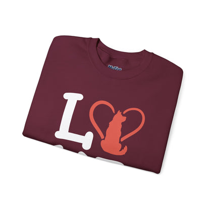 Love Cat Crewneck Sweatshirt - Perfect for Pet Lovers, Gift For Cat Owners