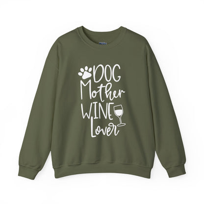 Dog Mother Wine Lover Sweatshirt | Dog Mom Apparel