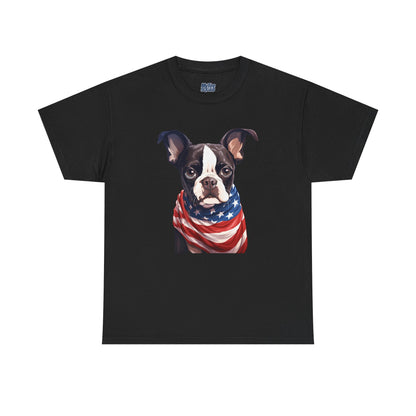 Patriotic Boston Terrier Unisex T-Shirt