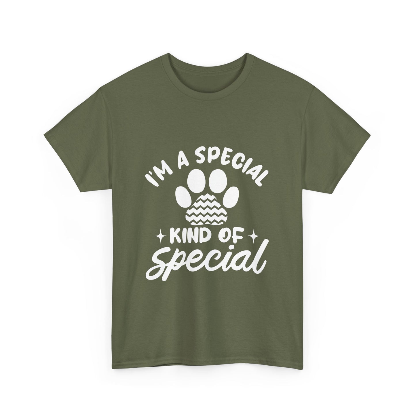 I'M A SPECIAL, DOG KIND OF SPECIAL Casual PAW Cotton T-shirt