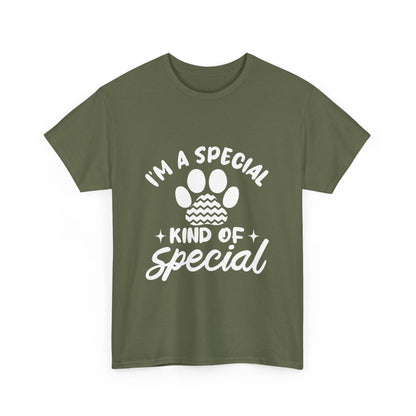 I'M A SPECIAL, DOG KIND OF SPECIAL Casual PAW Cotton T-shirt