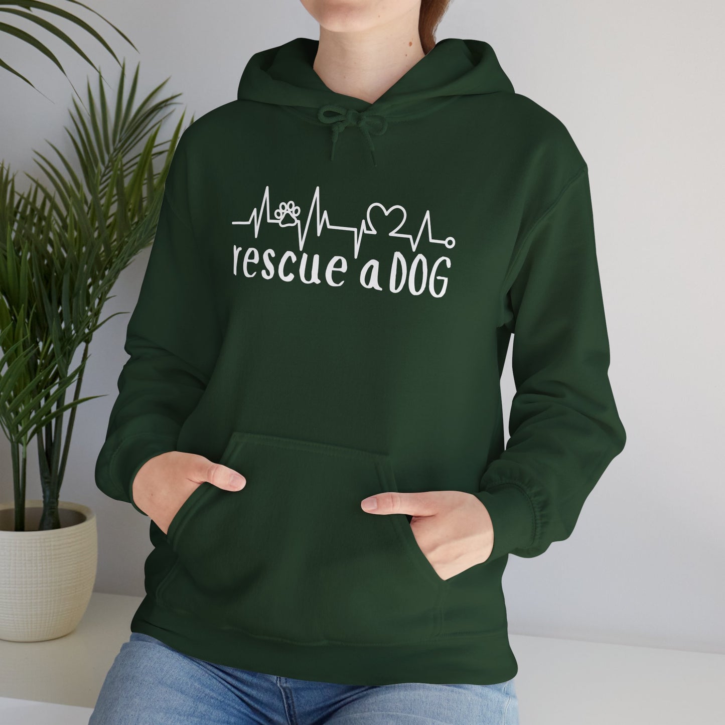 Rescue A Dog Hoodie Pet Lover Unisex Sweatshirt | Adoption Awareness Apparel