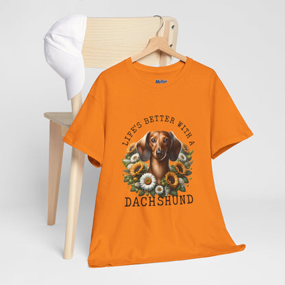 Dachshund Sunflower Unisex T-Shirt
