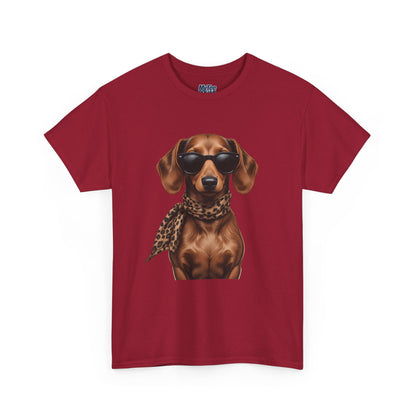 Dachshund With A Scarf Cotton T-Shirt