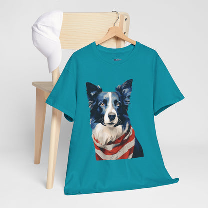 Patriotic Border Collie Unisex T-Shirt
