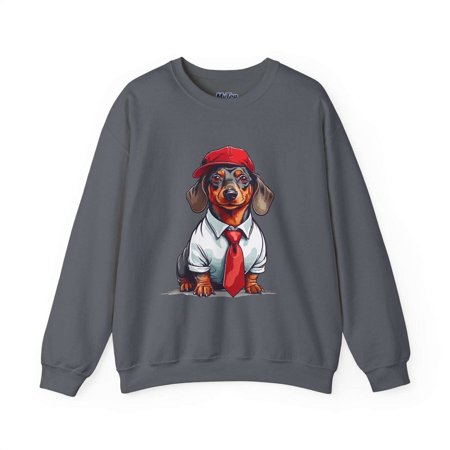 Dachshund Red Tie Unisex Sweatshirt – Chic Comfort for Dog Lovers