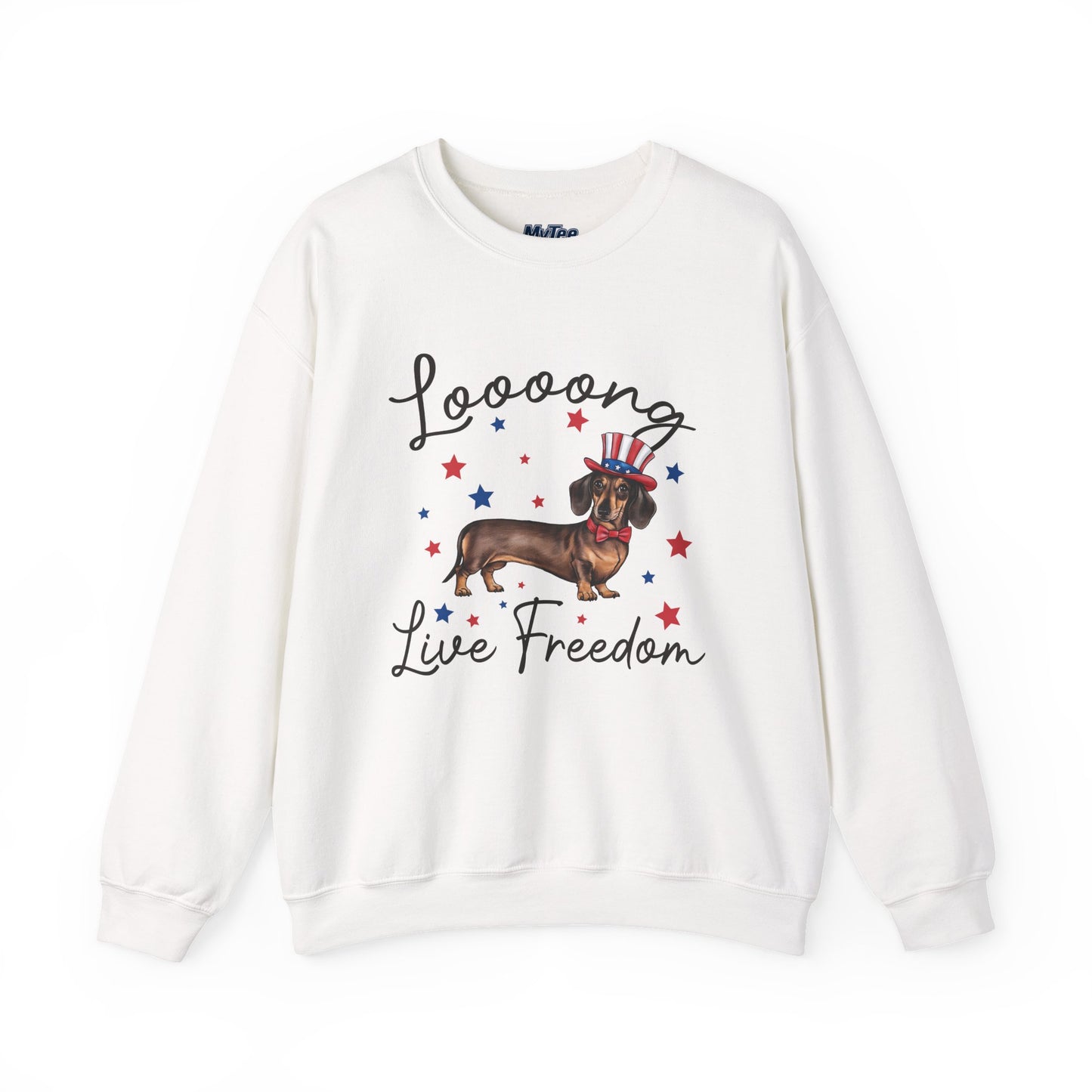 Patriotic Dachshund Loooong Live Freedom Unisex Sweatshirt