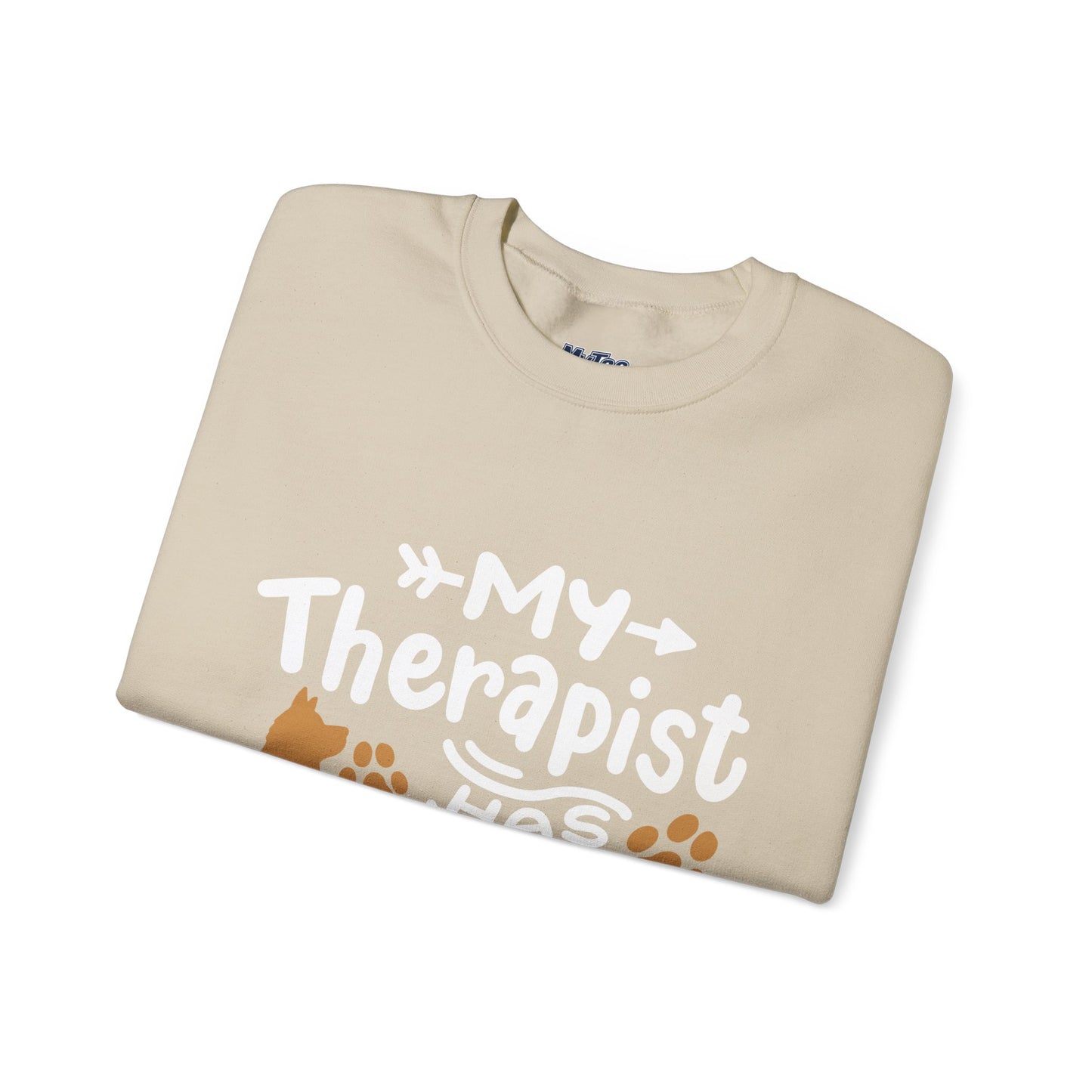 My Therapist Has Paws Unisex Sweatshirt | Cat & Dog Gifts, Animal Lover Apparel
