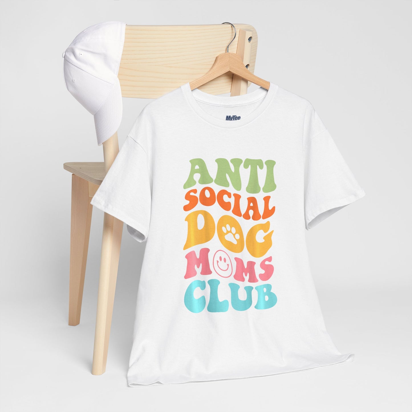 Anti Social Dog Moms Club Cotton T-Shirt - Fun & Comfy Pet Lover Tee
