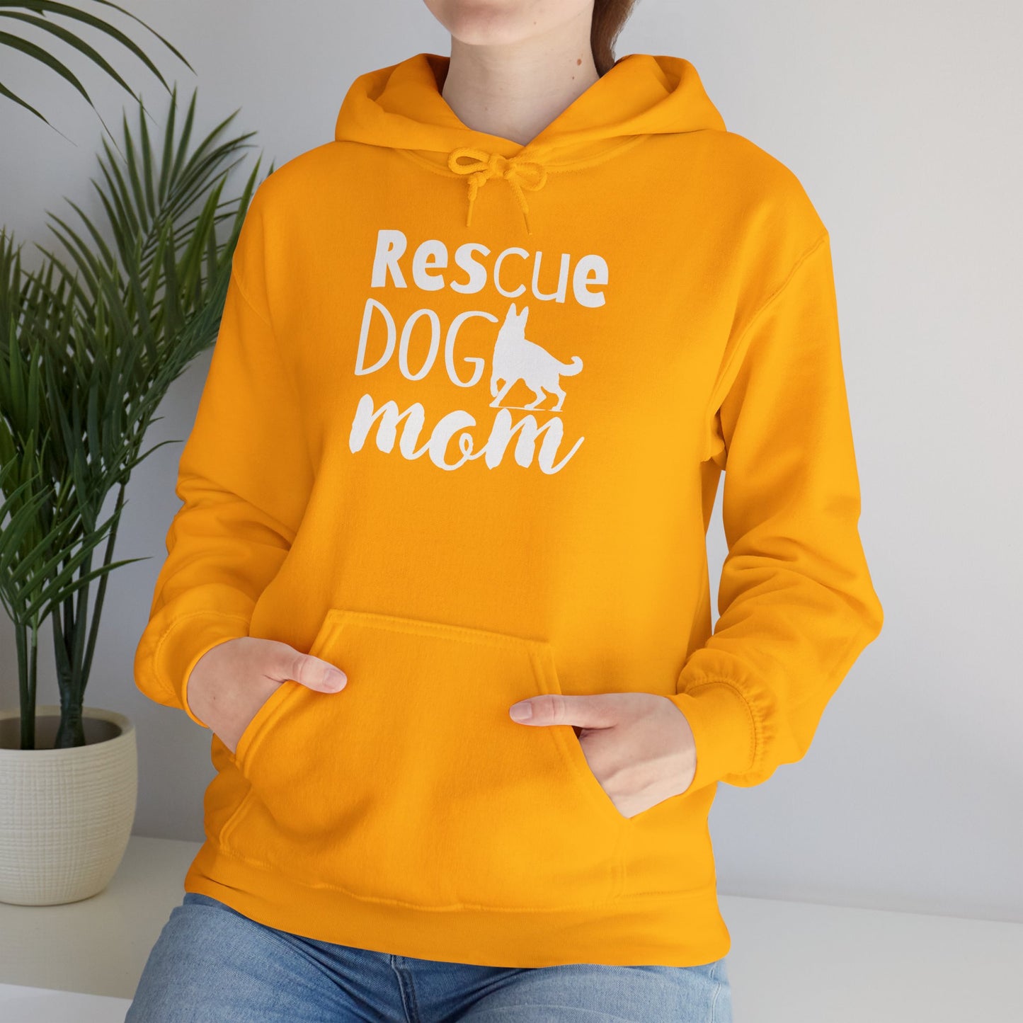 'Rescue Dog Mom Hoodie' - Cozy Sweatshirt for Pet Lover Mommies