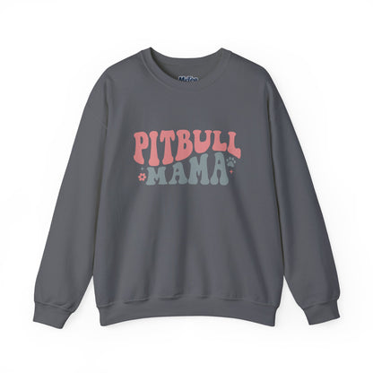 Pitbull Mama Crewneck Sweatshirt | Perfect Gift for Dog Mom