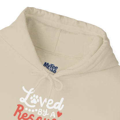 Loved By A Rescue Dog Hoodie | Pet Lover Gift, Fur Mom Hoodie, Pet Dad Apparel