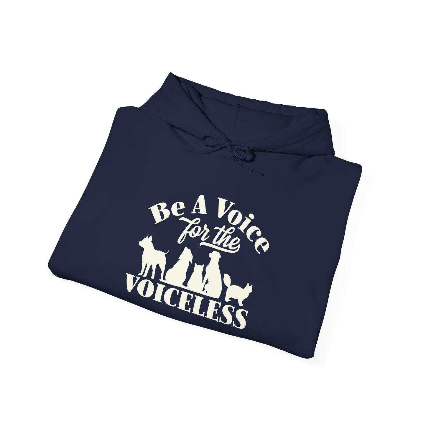 Be A Voice  For The Voiceless Unisex Hoodie – Animal Rescue Awareness