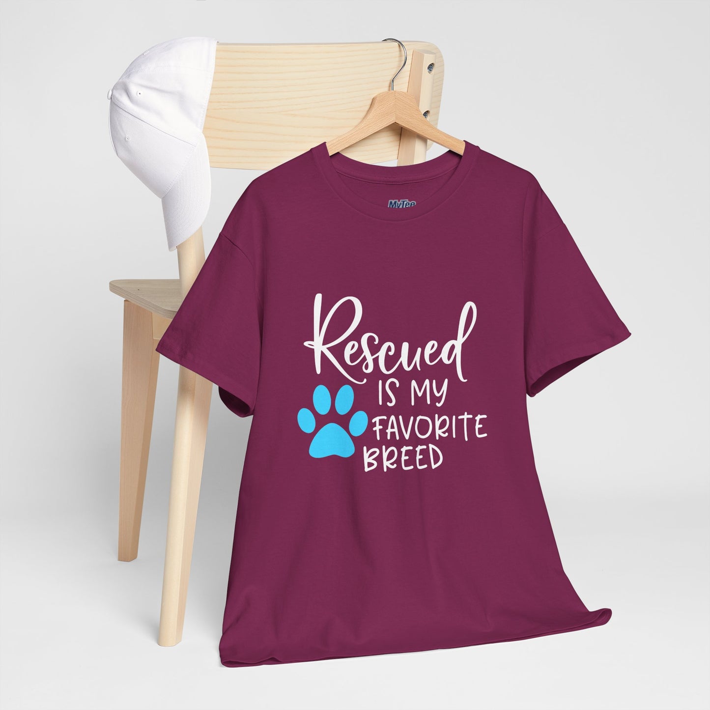 Rescued Is My Favorite Breed T-Shirt – Pet Adoption Love Tee