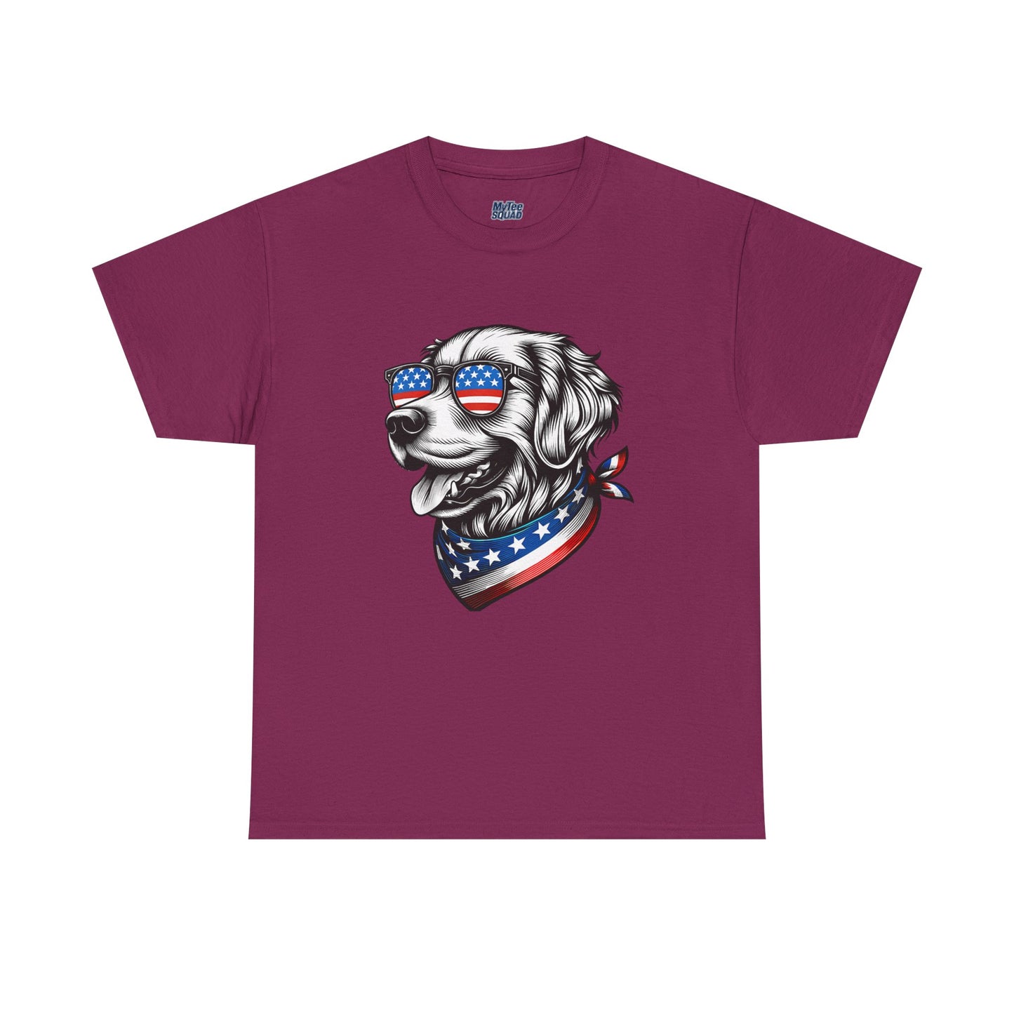 Patriotic Golden Retriever With Sunglasses Unisex T-Shirt